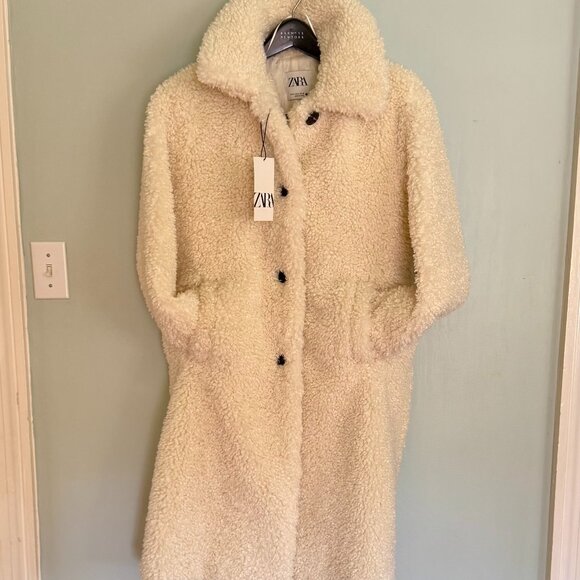 Teddy Long Ivory Coat - Picture 4 of 4